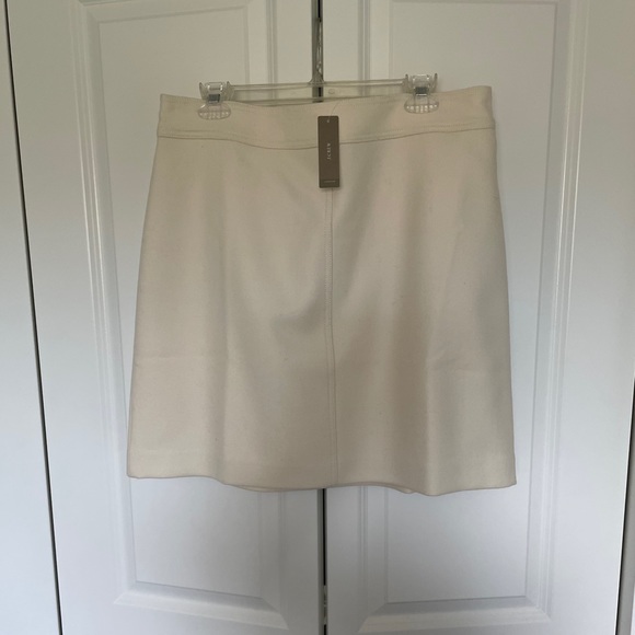 NWT Ivory Princess Mini Skirt in Double-Serge Wool - Picture 4 of 6
